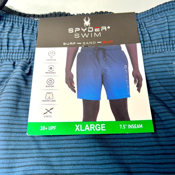 Spyder Swim Shorts 30+UPF Quick Dry Breathable Lined XL - Picture 3 of 5